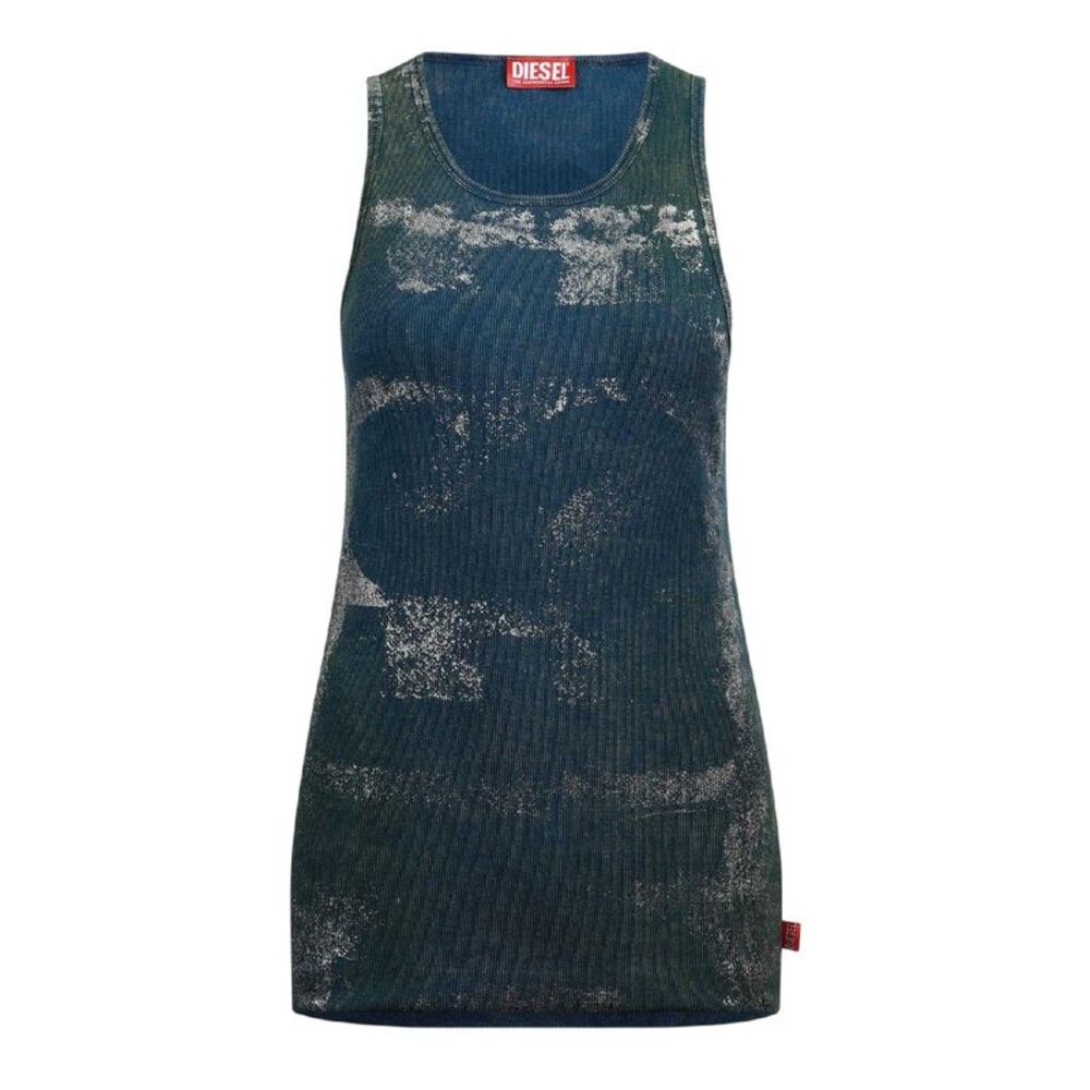 Diesel Womens/Ladies Patterned Tank Top / Ensign Blue